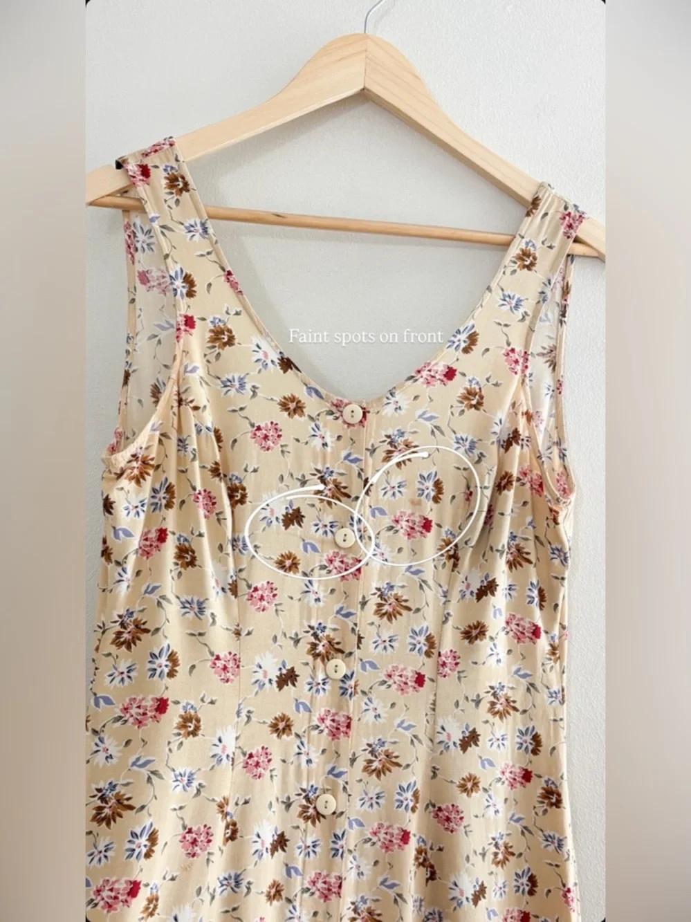 Vintage Yellow Floral Dress - Picture 3 of 5